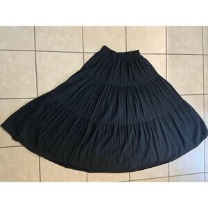VTG Broomstick Tiered Peasant Cottage Core Maxi Skirt Women OS Whimsigoth Witchy